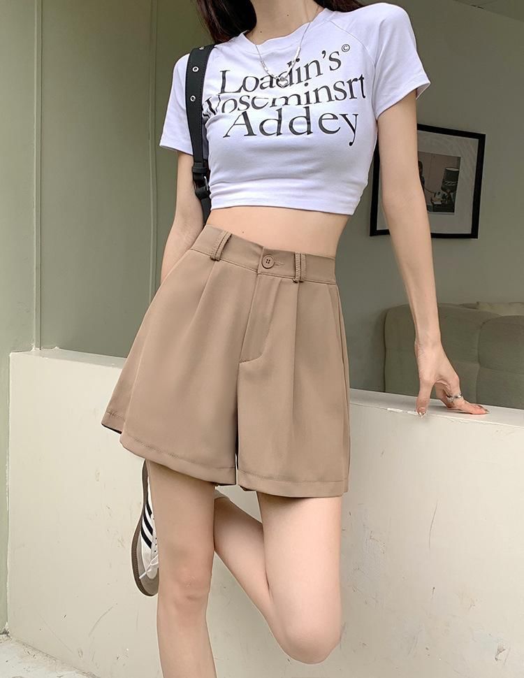 Rosesand - 高腰純色短褲