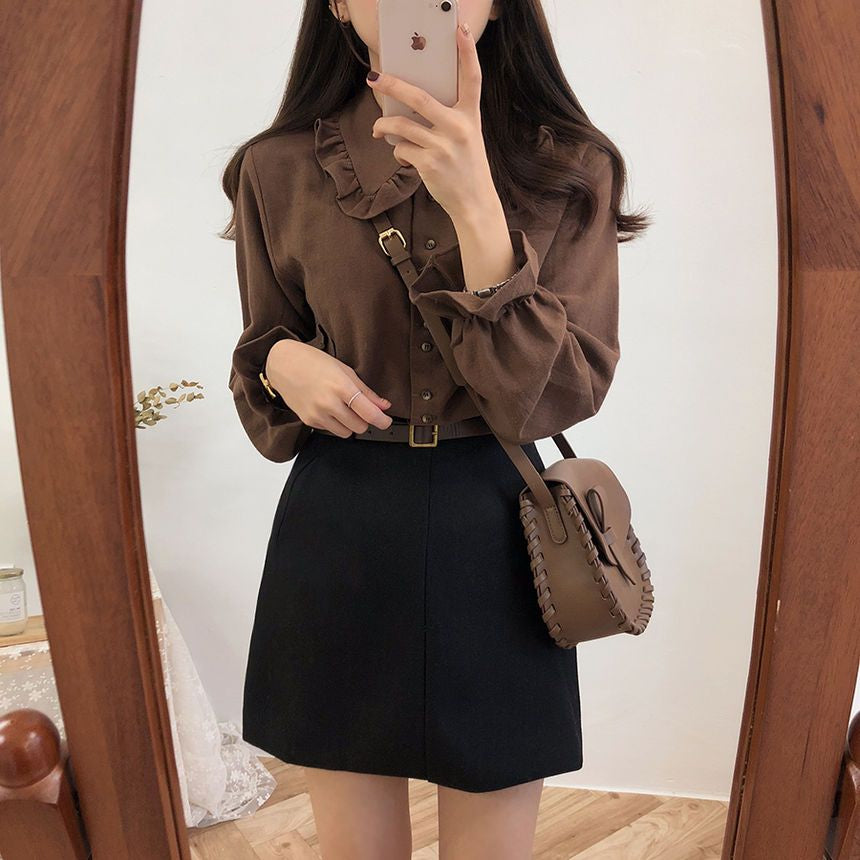 Mikiko - 皺摺娃娃領襯衫