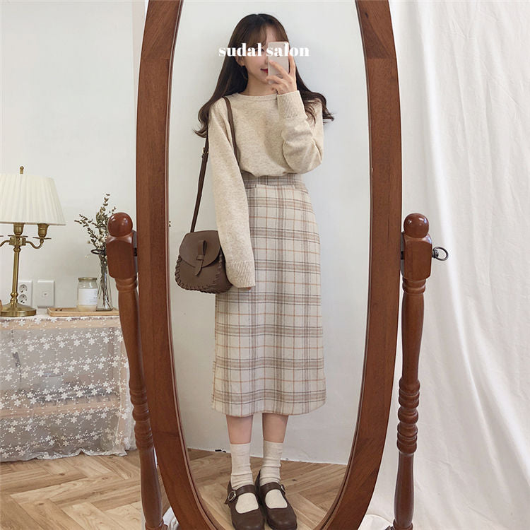 Mikiko - 格子H字中裙