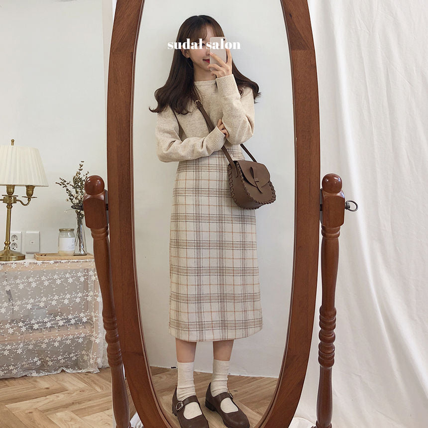 Mikiko - 格子H字中裙