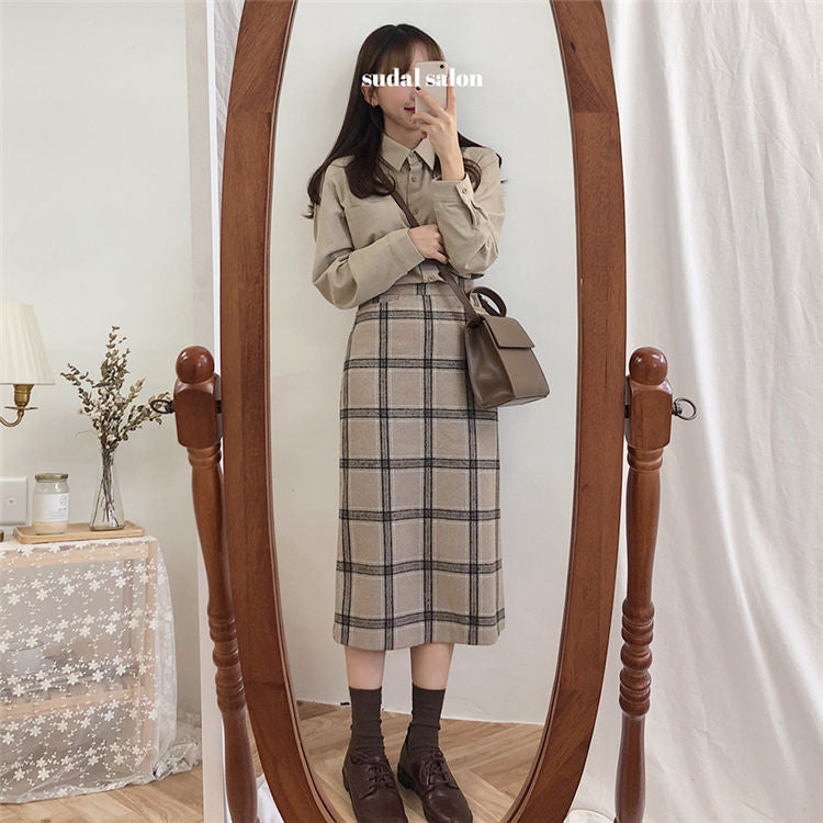 Mikiko - 格子H字中裙
