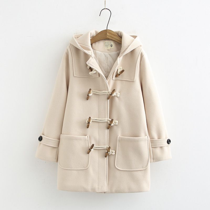 Ulark - 連帽牛角扣大衣
