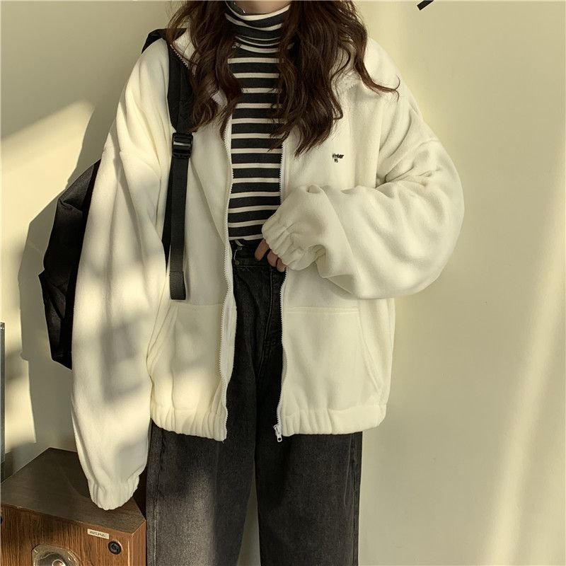 Juku Girls - 抓毛拉鏈夾克