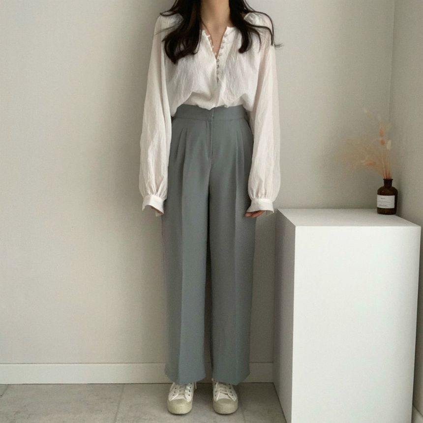 PINPI - 泡泡袖襯衫