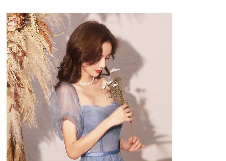 MSSBridal - 短袖網紗A字晚禮服