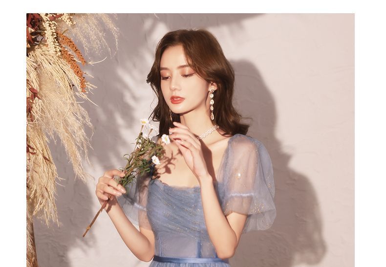 MSSBridal - 短袖網紗A字晚禮服