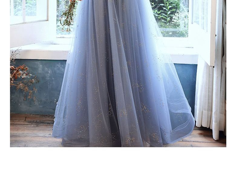 MSSBridal - 短袖網紗A字晚禮服