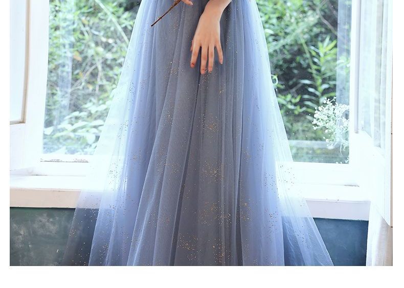 MSSBridal - 短袖網紗A字晚禮服