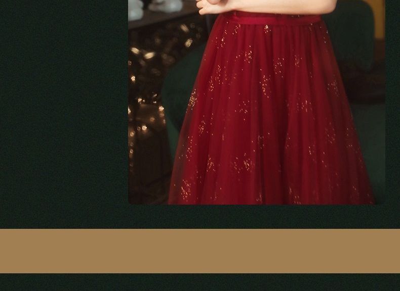 MSSBridal - 短袖網紗A字晚禮服