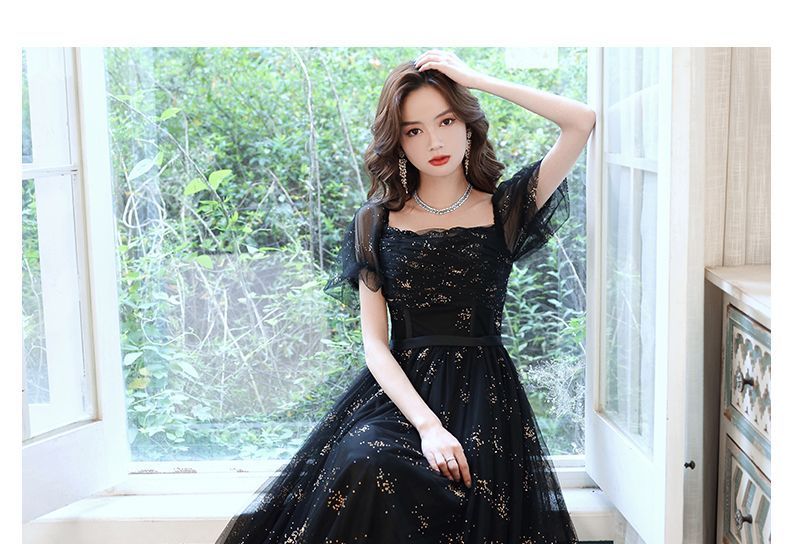 MSSBridal - 短袖網紗A字晚禮服