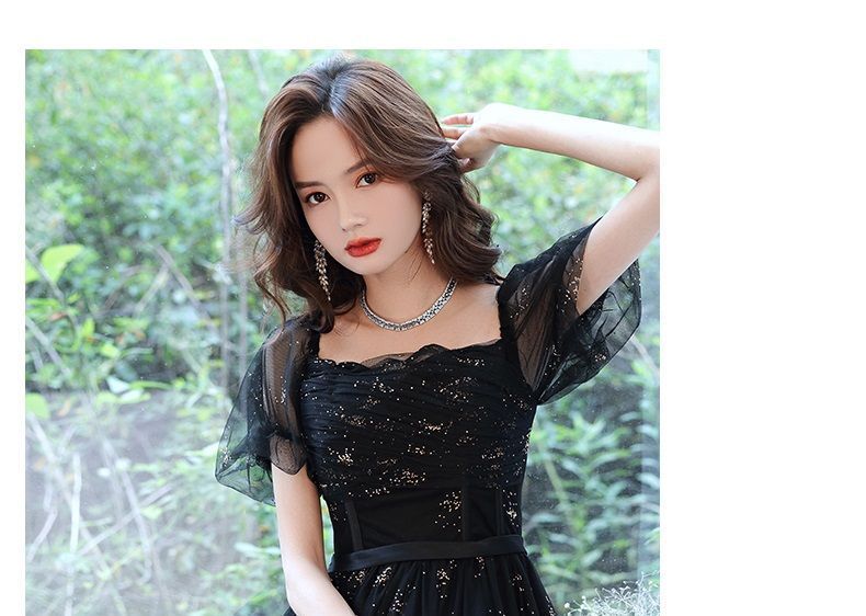 MSSBridal - 短袖網紗A字晚禮服