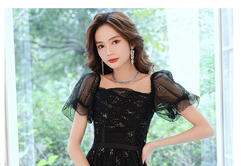 MSSBridal - 短袖網紗A字晚禮服