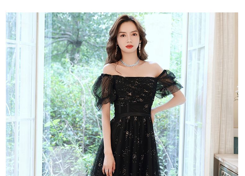 MSSBridal - 短袖網紗A字晚禮服