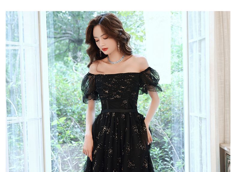 MSSBridal - 短袖網紗A字晚禮服