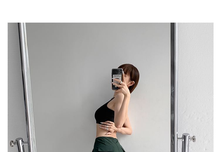 Shira - 機能風寬鬆工裝抽繩束腳直筒褲