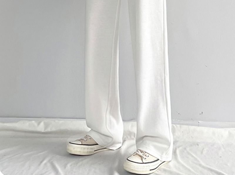 Magimomo - 高腰寬腿純色運動褲