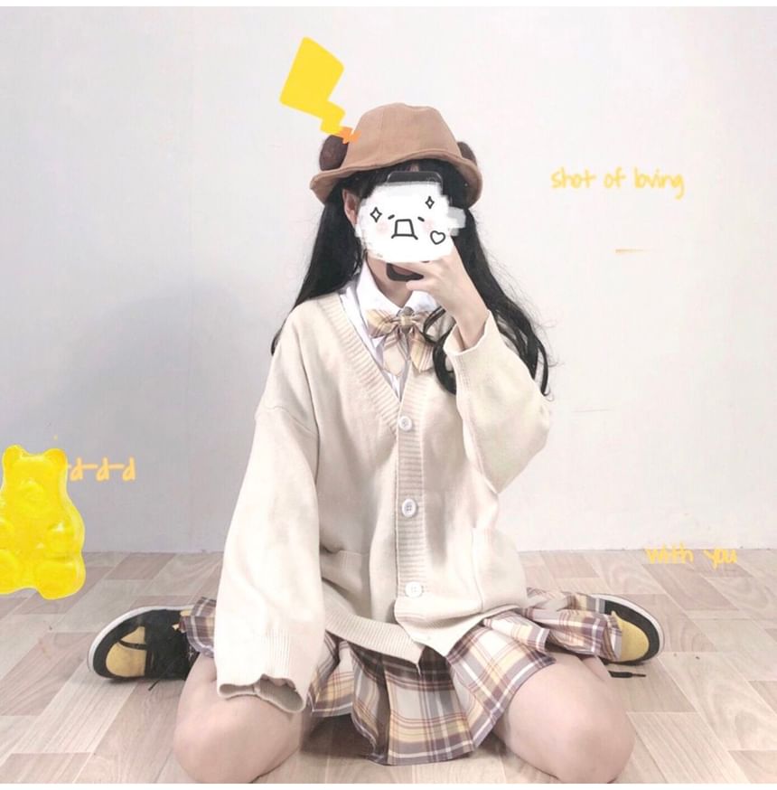 Whychunga - V領純色開衫