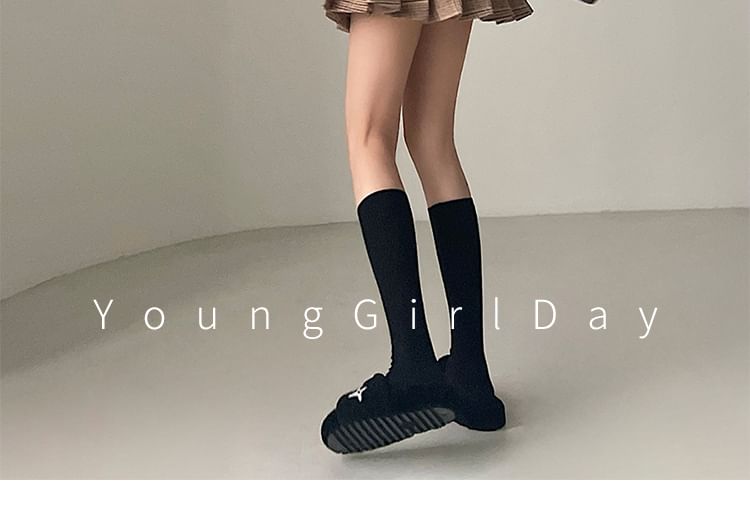 RainGirl - 高腰格子百褶迷你A字裙
