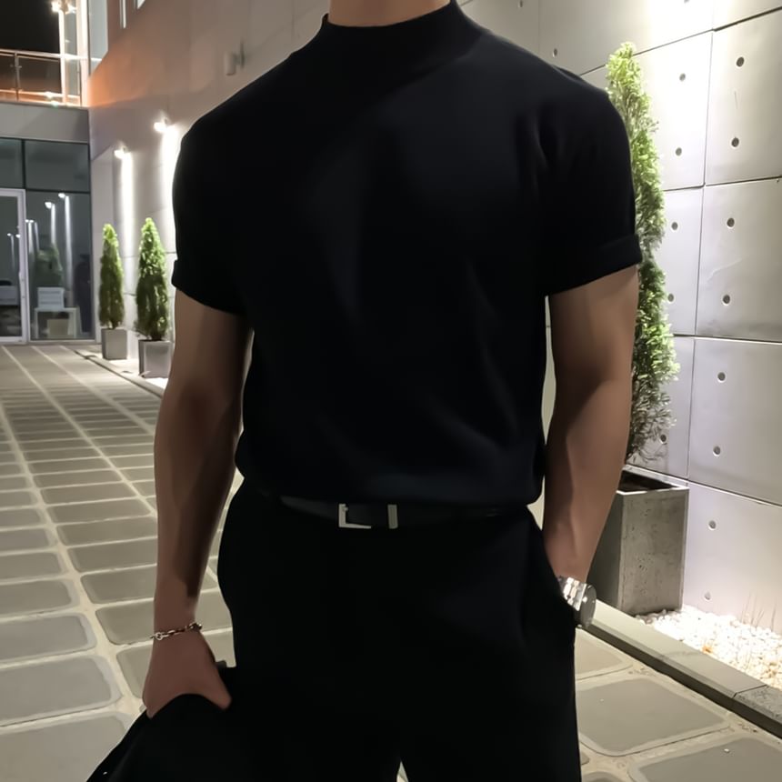 DragonRoad - 小高領純色針織上衣 (多款設計)