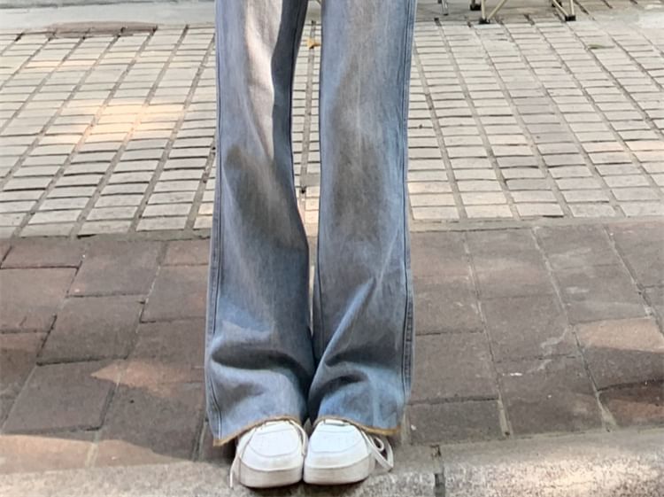 Duwnie - 高腰靴形牛仔褲 (多款設計)