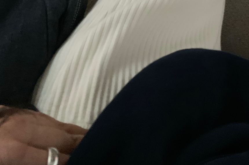 Wildfoea - 高腰純色羅紋針織鉛筆長裙