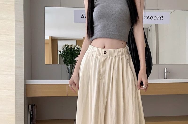 Cloud Nine - 高腰純色A字長裙