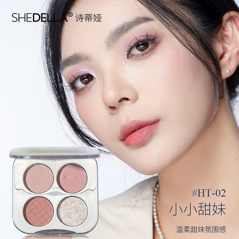 SHEDELLA - 四色眼影盤 - 小小甜妹