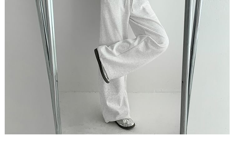 Shira - 蕾絲拼接假高腰寬鬆運動褲