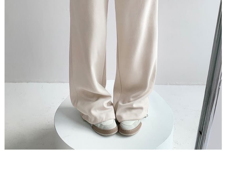 Shira - 蕾絲拼接假高腰寬鬆運動褲