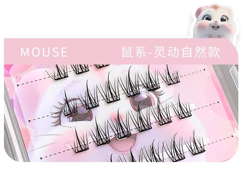 蘑菇格格 - 免膠單簇假眼睫毛 (多款設計)