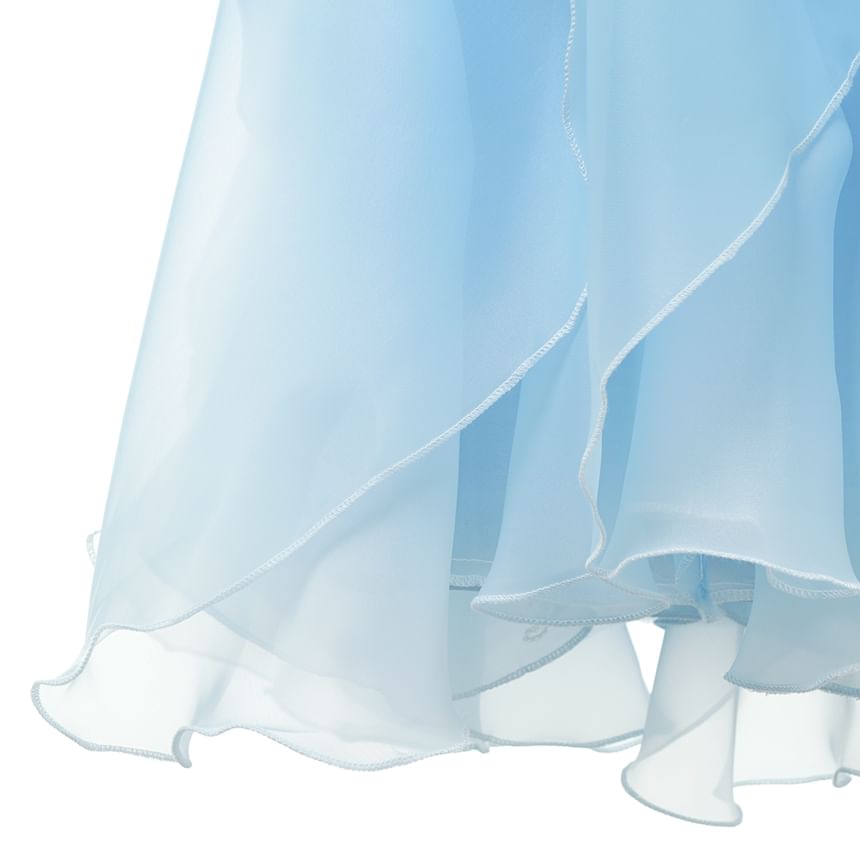 MSSBridal - 純色荷葉A字晚禮服