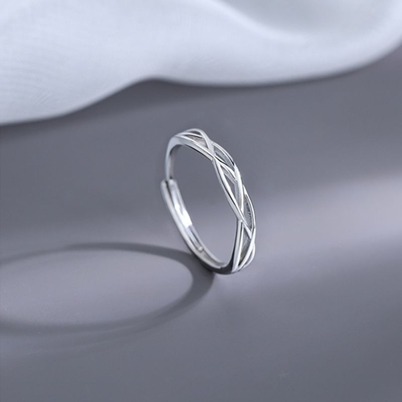 pexrl jewelry - 鏤空開口戒指