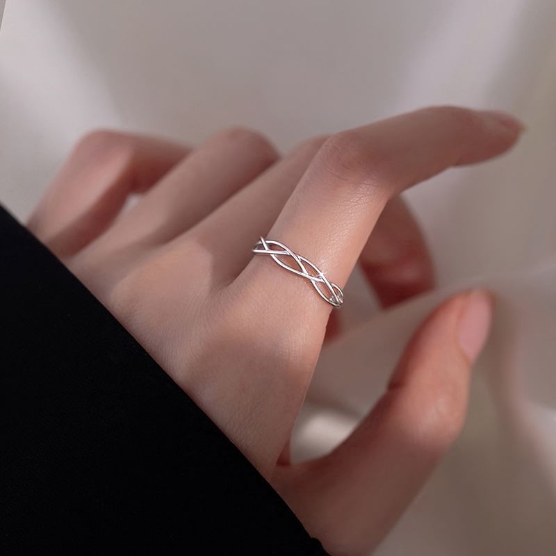 pexrl jewelry - 鏤空開口戒指