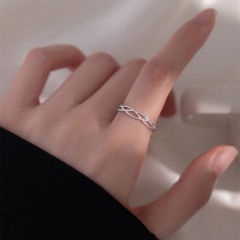 pexrl jewelry - 鏤空開口戒指