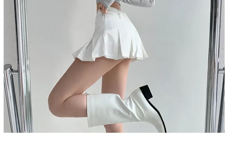 Shira - 低腰V型百褶半身短裙