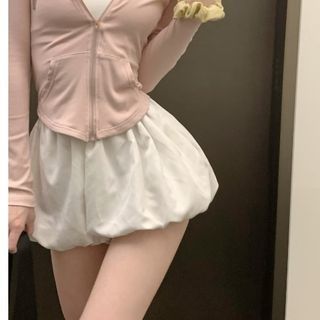 NENE-純色蓬鬆短褲-均碼