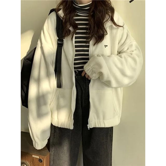 Juku Girls-抓毛拉鏈夾克