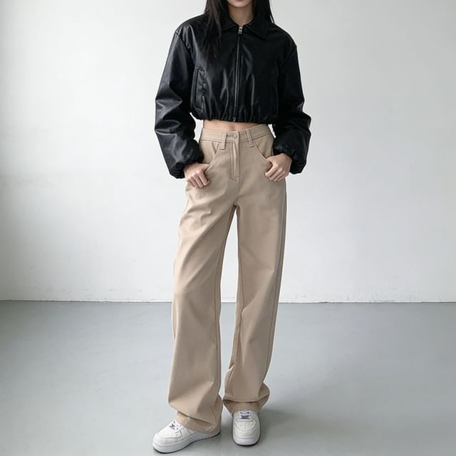 Coline-高腰寬鬆牛仔褲