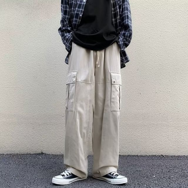 2DAWGS-高腰寬腿工裝長褲