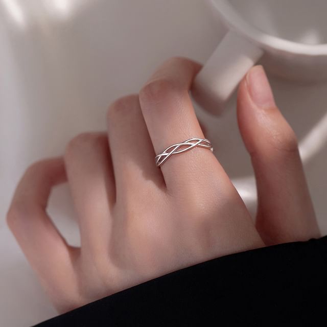pexrl jewelry-鏤空開口戒指-均碼